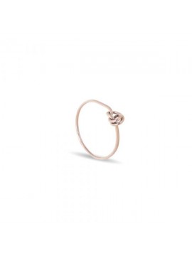 FILO D'AMORE 9KT YELLOW GOLD CUPIDO RING WITH SILVER PEBBLE