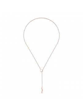 GUCCI LARIAT LINK TO LOVE NECKLACE IN 18 KT ROSE GOLD
