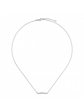 GUCCI LINK TO LOVE NECKLACE IN 18 KT WHITE GOLD WITH DIAMONDS