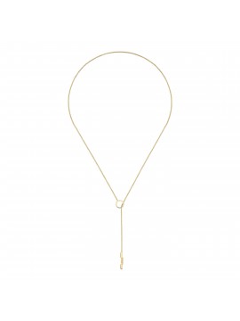 GUCCI LARIAT LINK TO LOVE NECKLACE IN 18 KT WHITE GOLD