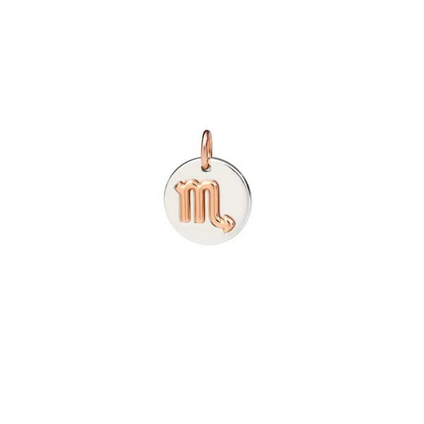 DODO SCORPIO PENDANT IN SILVER AND 9K ROSE GOLD