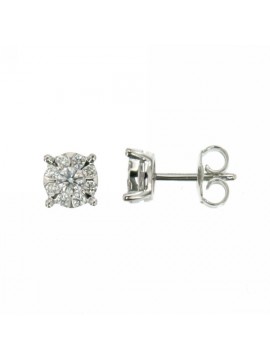 MIRCO VISCONTI POINT OF LIGHT EARRINGS IN 18K WHITE GOLD WITH WHITE DIAMONDS