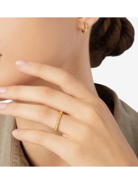 DODO RING WITH GRAINS IN 18KT YELLOW GOLD