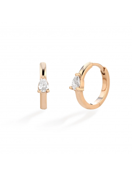 BUONOCORE SWING EARRINGS IN 18 K ROSE GOLD AND WHITE DIAMONDS