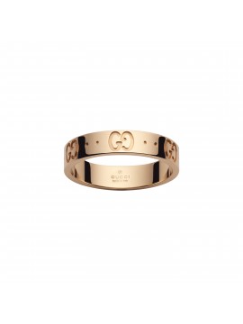 GUCCI ICON THIN BAND RING IN 18 K ROSE GOLD
