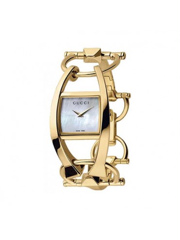 GUCCI CHIODO WOMAN WATCH IN YELLOW GOLD AND MOTHER OF PEARL DIAL - Lattuca  gioielli