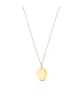 LE BEBÈ YELLOW GOLD PROTECT NECKLACE WITH ANGEL AND ENAMELLED HEART